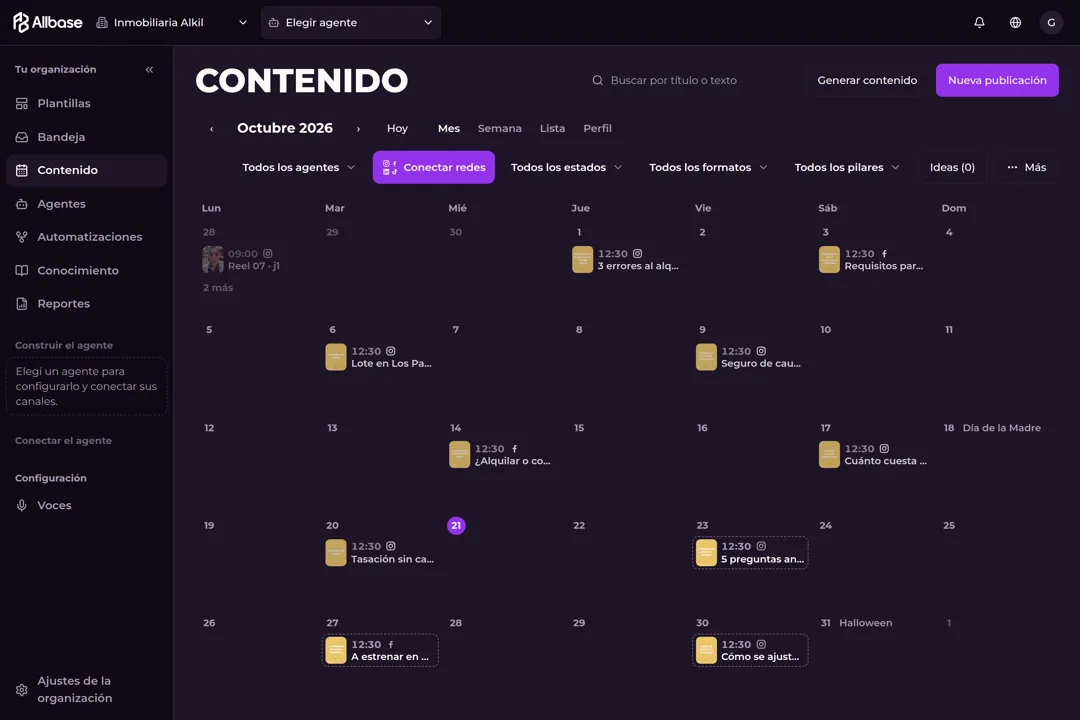 Allbase’s Content Calendar with this month’s posts